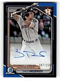 2024 Bowman Chrome Prospect Autograph Blue Raywave Refractor #CPA-ZD Zach Dezenzo RC AUTO 87/150 Houston Astros MLB Baseball Trading Card
