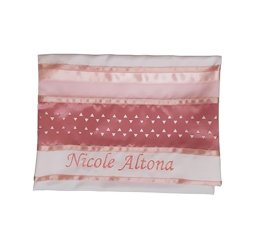 Pink Stars of David Women's Tallit, Bat Mitzvah Tallit Prayer Shawl, Girls Tallit by Galille Silks Israel3