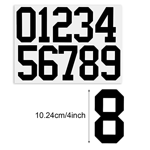 8 Sheets Mailbox Numbers Stickers Waterproof Vinyl Number Stickers Anti Fading Sticker Numbers Self Adhesive Number Decals Pre Spaced Number Signs For Car Home Residence (Black, 4 Inch) #TOP2