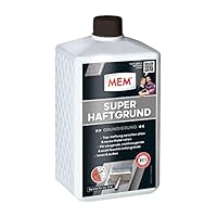MEM Super Haftgrund, Intensive Untergrundhaftung, Für saugende und nichtsaugende Untergründe, Lösemittelfrei, 1 l, Weiß