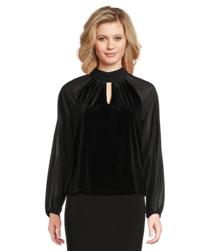 Vince Camuto, Womens, Mock Neck Top with Long Sleeve, Rich