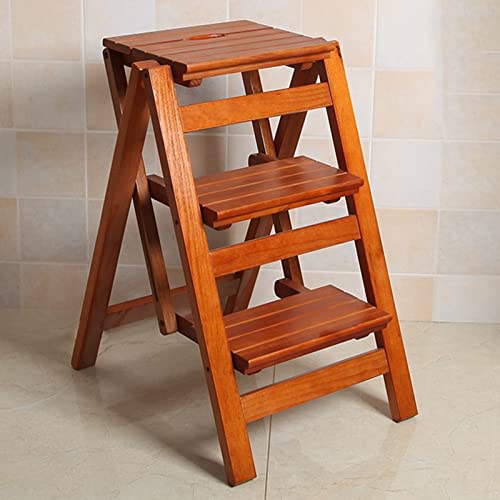 Taburete plegable de madera multifuncional y silla portátil para casa