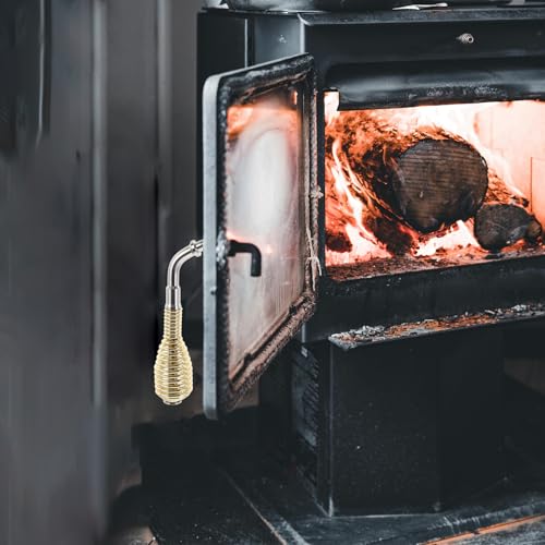 Manija de resorte para puerta de chimenea de aleación compatible con estufas 8