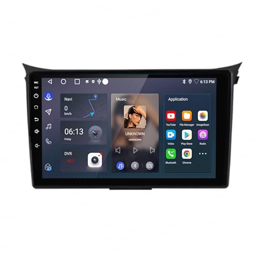 Pantalla con Carplay y Android Auto Inalámbricos para Hyundai I30 con Bluetooth