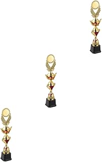 BESPORTBLE 3 pcs Plastic Trophies Plastic Trophy Winner Award Winner Trophy Champion Trophy Cup Trophies Creative Award Trophy Victory Trophy The Medal Nutrition Child Small Trophy