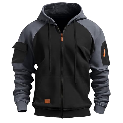 Tactical Hoodie for Men Fleece Long Sleeve Tactical Hooded Sweatshirts - image 3