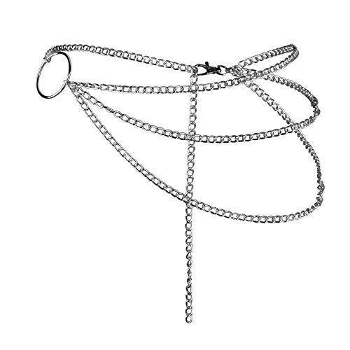 Milakoo Cintura in Lega Multistrato Cintura di Vita Catena Pancia Catena Corpo Regolabile Imbracatura per Jeans Abiti