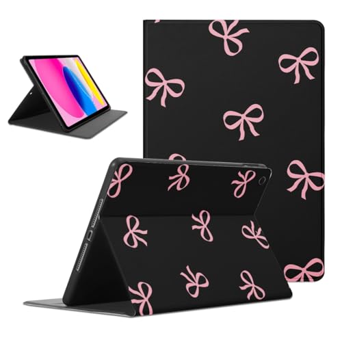 Housse iPad 11 pouces motif nœud rose parfaite pour styliser votre tablette au bureau ou en cours