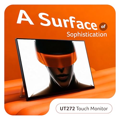 Image of Acer UT272 27 Inch Touch Screen Monitor | Full HD IPS | 10-Point Multi-Touch | 7H Scratch-Resistant Glass | 75Hz AdaptiveSync | HDMI, DisplayPort, USB HUB | Built-in Speakers | Energy Star | Black