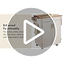 Homestyles Cuisine Kitchen Cart, Wood Top, 18.75 x 32.5 x 35.5 inches, Off White