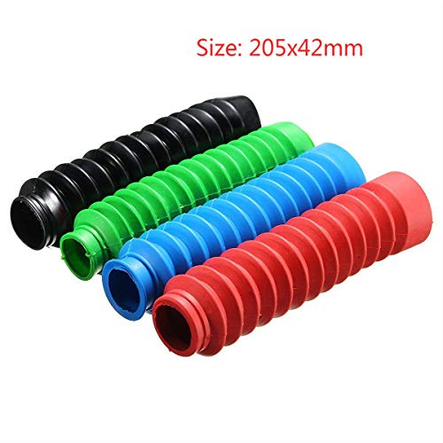 Alamor Paar Motorrad Gummi Front Gabelschutz Gamaschen Stiefel Gamasche 4 Farben-Schwarz