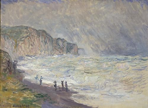 Lienzo Mare grosso a Pourville de Claude Monet, cuadro de alta calidad en 60x90cm