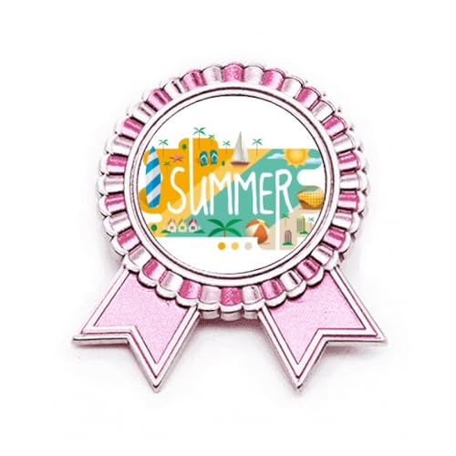 Épinglette badge de saison estivale broche rose pour récompense et cérémonie