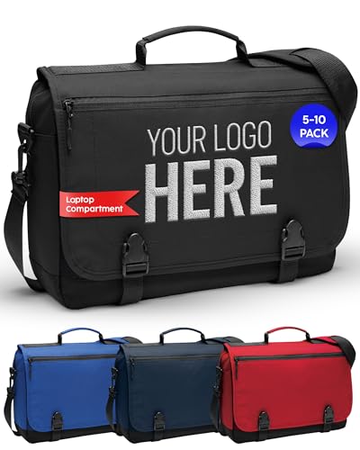 Bolso Mensajero Personalizado para Laptop 5 Pack Negro