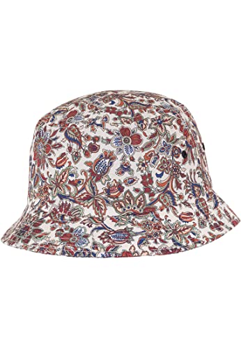 Bob adulte motif fleurs multicolores Yupoong, idéal pour vos festivals et plages