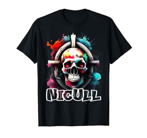 Skull and Wooden Cross Camiseta