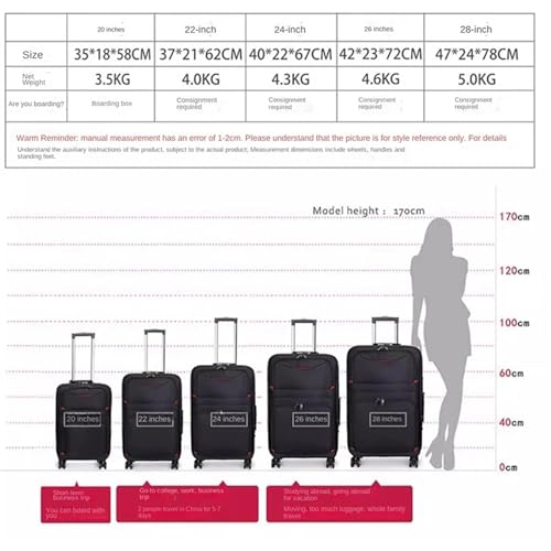 Valise à roulettes tissu Oxford amovible bagage cabine et soute sécurisé