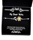 Amangny Best Wife, May all your days ahead be filled with love and laughter - just like our now!!, New Holiday Sunflower Bracelet from Wife