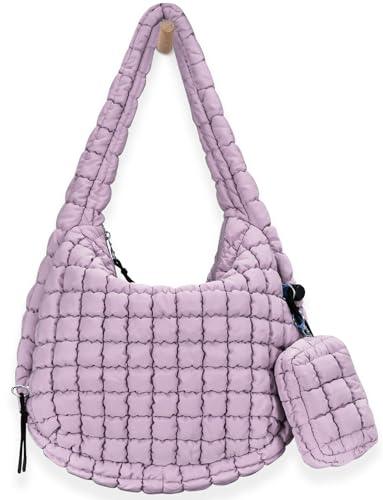 Image of GASSDA Puffer Tote Bag for Women Large Quilted Puffy Lightweight Carryall Crossbody Tote Bag for Women