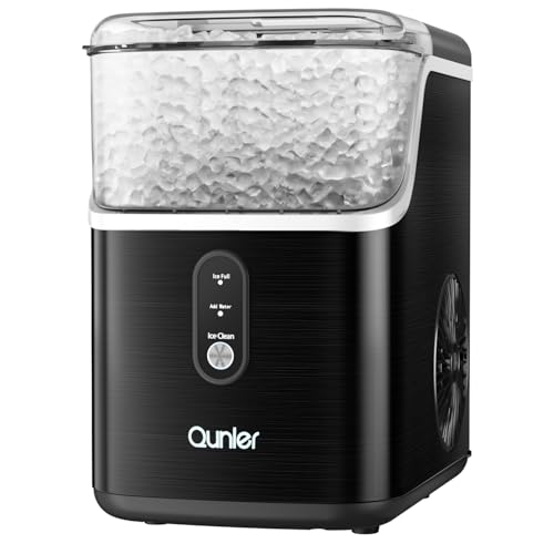 Fabricadora de hielo portátil 33 lbs diaria acero negro miniatura 1