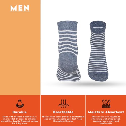 Image of Supersox Cotton Ankle Design Ankle Length Socks For Men|Odour-Free & Breathable|Padded Base & Anti-Bacterial|Ideal For Daily Use,Running,Workout,Sports|Pack Of 4,Free Size(Multi-Coloured),Assorted