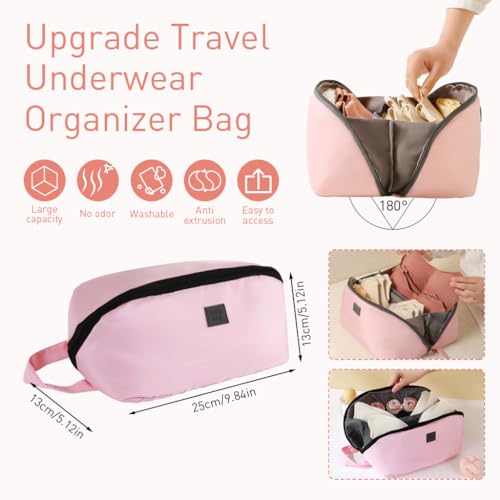 Image of MAYCREATE Bra Undergarments Travel Organizer Pouch Bag - Multi-Compartment