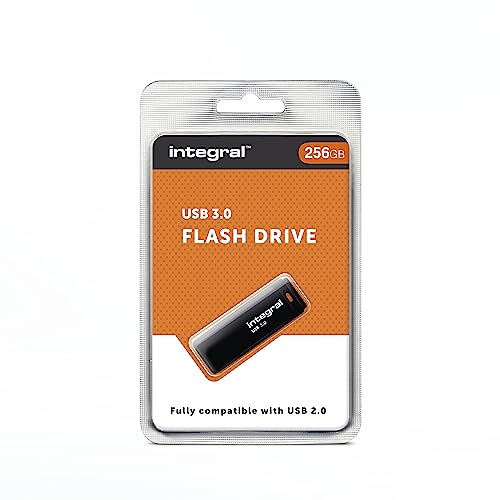 Image of Integral 256GB Black USB 3.0 Gen 1 Super Speed Fast Memory Flash Drive