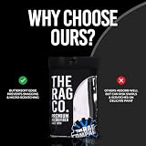 The Rag Company - Dry Me A River - Profesjonalne koreańskie ręczniki do suszenia i opisywania szczegółów z mikrofibry z mieszanki 70/30, miękkie zamszowe krawędzie, 390 GSM, 66 cm x 150 cm, biały