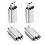 AXHOME USB C to Micro USB Adapter, Micro USB to USB C Adapter, 4 Pcs