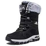 HOBIBEAR Women's Snow Boots Winter Shoes Water Resistant Lightweight Warm Faux Fur Lined Mid-Calf Anti-Slip Booties Comfortable Winter Shoes for Outdoor Travel Daily Hiking