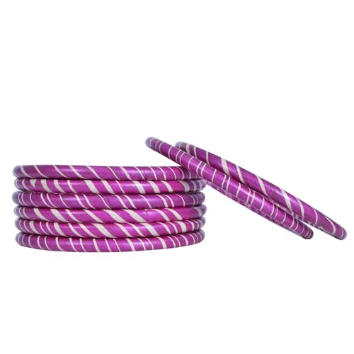 Image of Lac Bangle Set For Women and Girls | Jaipuri Lakh Lehariya Chudi Set | Rajasthani Traditional Chuda |Set of 8