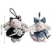 Plush Dress Up Rabbits Keychain Charm Soft Cotton Bunnys Pendant Keyring Fashionable Bag Accessory for Girls
