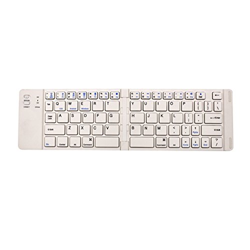 genovation plegable inalámbrico teclado, ultrafina y portatil Bluetooth Teclado para Tablet y Smartphone Android/iOS (Finkbeiner Layout italiano)-Rosa