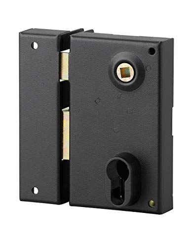 THIRARD - Boitier de serrure verticale en applique double entrée à fouillot pour entrée, gauche, axe 45mm, 73x125mm, noir