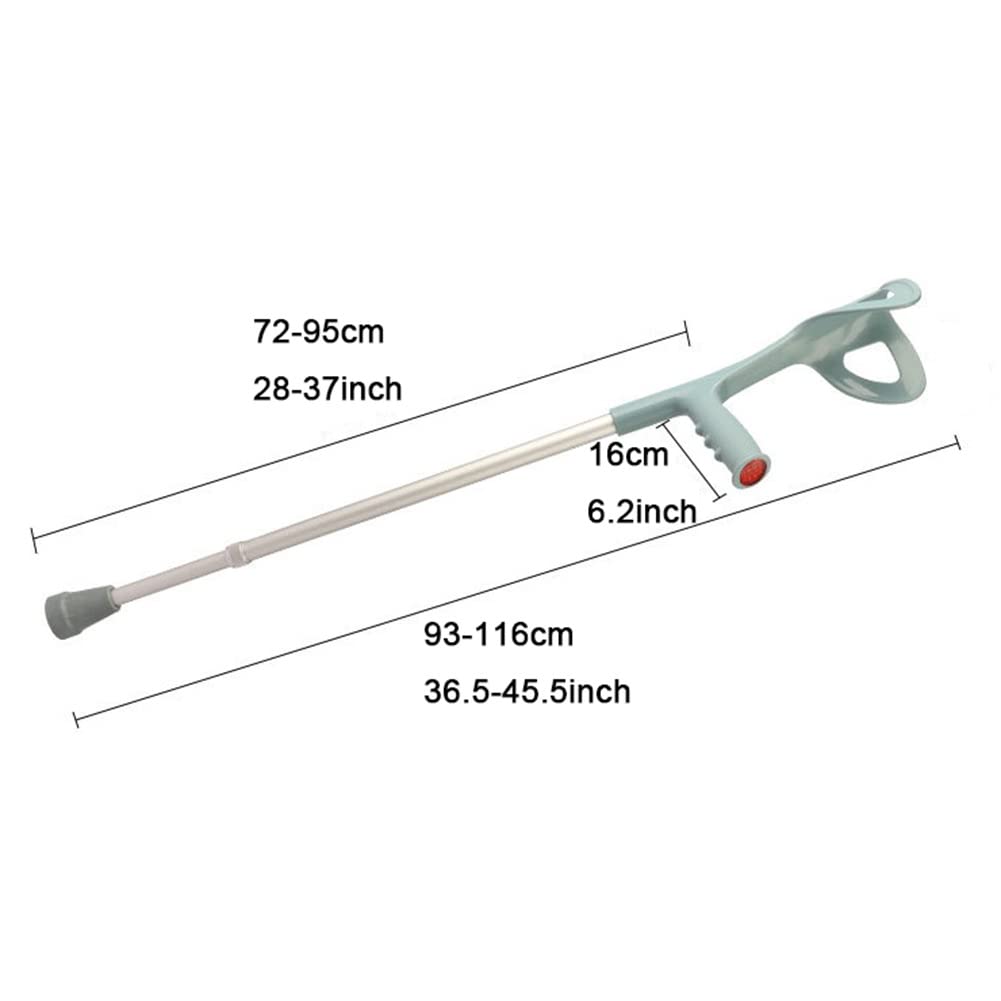 Muletas de Antebrazo Ajustables, Muletas Ergonómicas de Antebrazo para Adultos, Muletas Ligeras de Aluminio para Caminar, Adecuadas para Ancianos, Discapacitados, 1 Par
