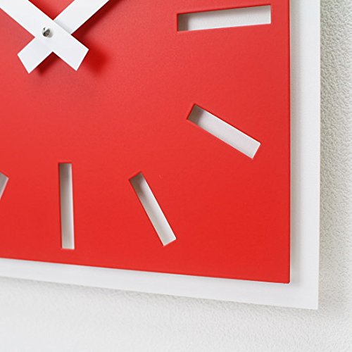 Amazon.co.jp: 木製 スクエアデザイン 掛け時計 イタリア製 ウォール