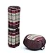 Leewadee Meditation Cushion Set – 1 Round Zafu Meditation Pillow and 1 Square Roll-Up Zabuton Meditation Mat, Pillows Bundle Filled with Kapok, Brown Red