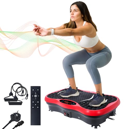 EVOLAND Vibration Plate Fitness Trainer, Red