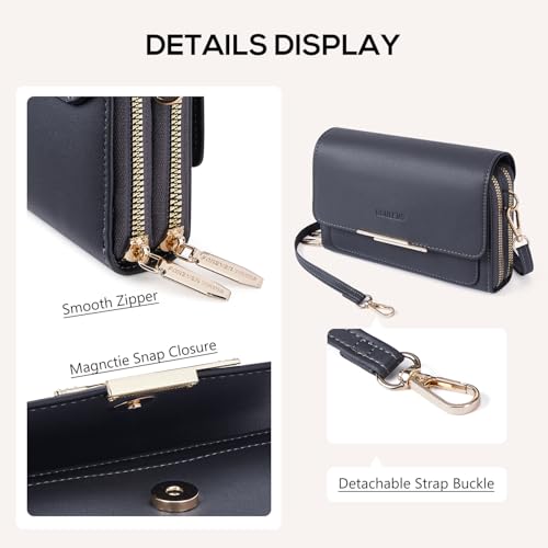 Image of Roulens Small Crossbody Bag for Women,Cell Phone Purse Women's Shoulder Handbags Wallet Purse with Credit Card Slots