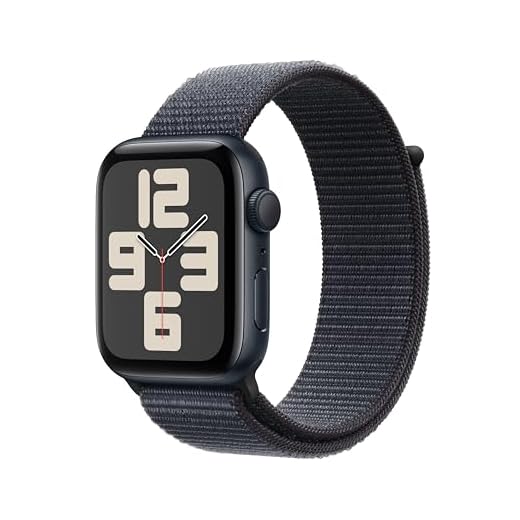 Apple Watch SE (2nd Gen) [GPS 44mm] Smartwatch with Midnight Aluminum Case with Midnight Sport Loop. Fitness & Sleep Tracker, Crash Detection, Heart Rate Monitor, Carbon Neutral