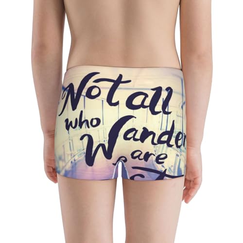 Boys' Cotton Boxer Brief Soft Underwear-Not All Those Who Wander Are Lost3