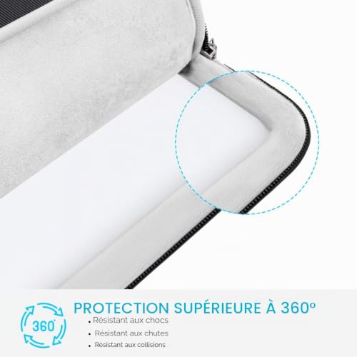 Lacdo 360° Protection Housse Ordinateur Portable pour 14" New MacBook Pro M5 Pro/Max A3426 A3427 2026, M5/M4/M3/M2/M1 Chips Pro Max A3434 A3112 A3401 A3185 A2918, 13.8" Surface Laptop 7th, Noir – vue 3