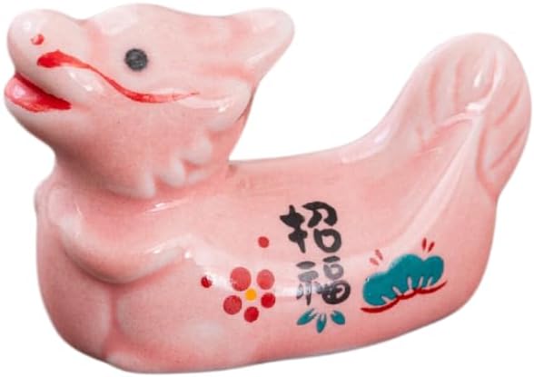 Chopstick Rest Chopsticks Holders Cute Rack and Spoon for Kitchen 4 PCS of Ceramic Zodiac Dragon Ceramic Craft Ornaments Racks