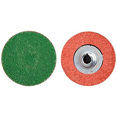 Norton 08834167068 2” Merit Zirc Plus TS (Type II) Quick-Change Cloth Discs, 60 Grit, Zirconia Alumina Plus, 100 Pack