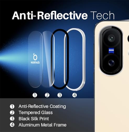 Image of ZARALA Tempered Glass Screen Protector Compatible for VIVO X200 FE 5G | Front And Back Screen Guard With camera lens protector