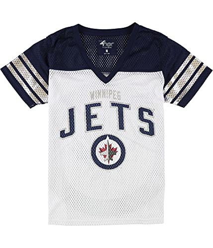 GIII For Her NHL Winnipeg Jets Women's All American Mesh Tee, Medium, White
