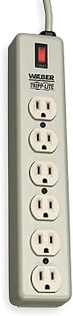Eaton Tripp Lite 6SPDX Heavy Duty Metal Beige Power Strip 6 Outlets