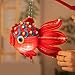 Festival Chinese Handheld Fish Shape Lights Portable Distinctive Fish Lights Set Autumn Festival Parties Decoration Celebration(Rojo)