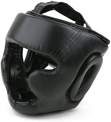 Ace Martial Arts Supply Leather Head Gear with Cheek Protection - X - Large