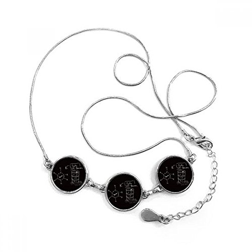 Bijoux avec chaîne pendentif chimie formule benzène pour professeur